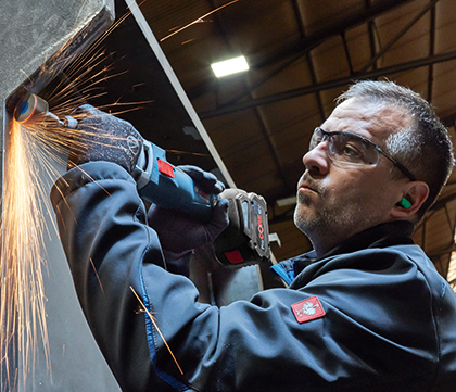 Vorführung Bosch Akku-Winkelschleifer