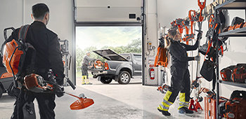 Vorf&uuml;hrung Produktsortiment - Husqvarna