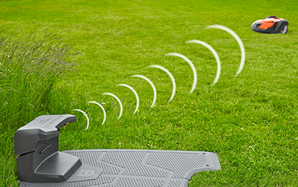 Entfernung von Ladestation zu Mähroboter.