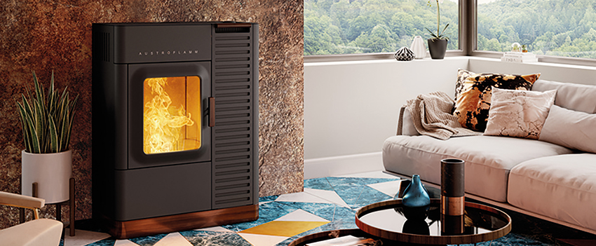 Produktbild schwarzer Pelletofen