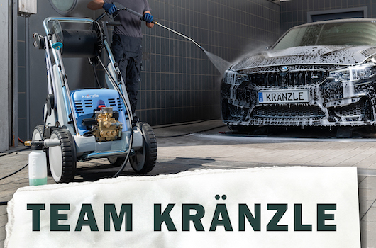 Produktvorführung Hochdruckreiniger Kraenzle bei Autowäche