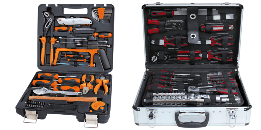 Werkzeugkoffer geöffnet