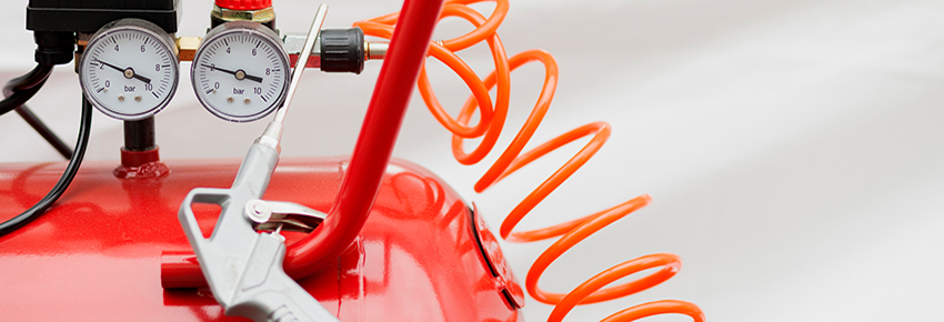 Kompressor in der Farbe Rot.