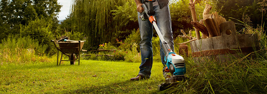 Produktvorführung Rasentrimmer - Gardena