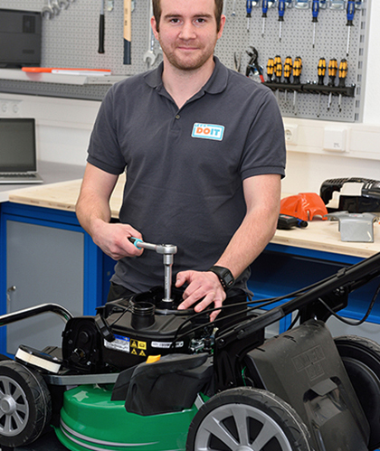 Vorführung Service Rasenmäher