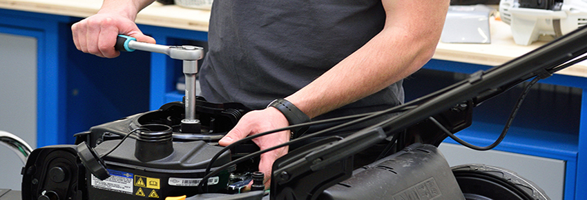 Vorführung Service Rasenmäher