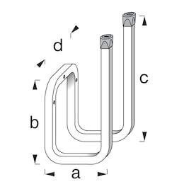 1202395 - Stiefelhalter Stahl verzinkt