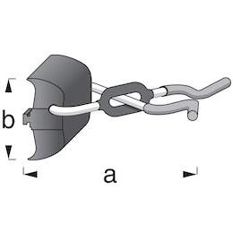 1209026 - Ger&auml;tehalter Stahl/PVC rot f&uuml;r Schiene Coaxis