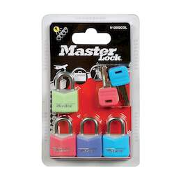 1204983 - Vorhangschloss Vinyl bunt 20mm gleichsp.m.Schl&uuml;ssel,4Stk.