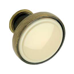 1208940 - Knopf Anaheim altmess.br&uuml;niert beige,T:26mm/DM:30mm