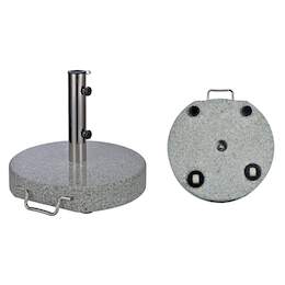 1287770 - Schirmst&auml;nder Granit 30kg rund mit Griff u. 2 Rollen