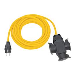 1287902 - Verl&auml;ngerungskabel 10m N07V3V3 -F3G1,5 3-fach Kuppl. IP44 K35