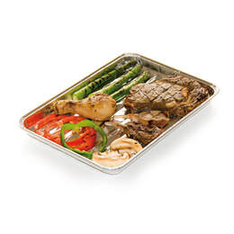 1296284 - Alu-Grillschale eckig 34,5x23cm 5er-Set