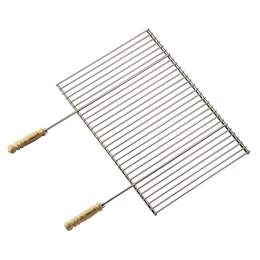1296228 - Grillrost profess. 70x40cm Chrom und Holz