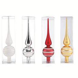 1305370 - Baumspitze aus Glas H&ouml;he ca. 27cm, sortiert