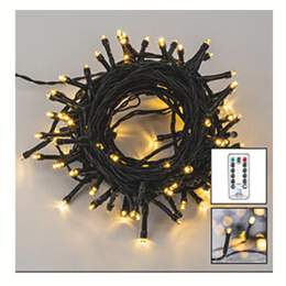 1305382 - Lichterkette mit FB 100 warmwei&szlig;e LEDs, au&szlig;en