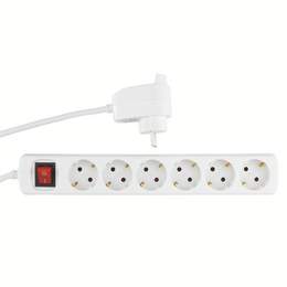 1264396 - Steckdosenleiste Powersplit 6+1-fach mit Schalter 2 m wei&szlig;