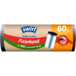 1306499 - M&uuml;llbeutel mit Fixierband schwarz