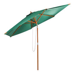 1308350 - Sonnenschirm Wood, 300cm, gr&uuml;n neigbar, UV 50+ 6 Rippen