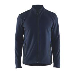 1306994 - Mikrofleece-Jacke dunkel marineblau/schwarz