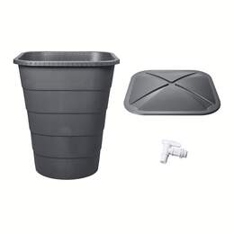 1310969 - Regentonnen-Set 300l Ibiza grau eckig