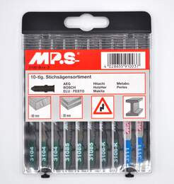 1304870 - Stichs&auml;geblatt-Kassette 10tlg. f&uuml;r Holz, Metall