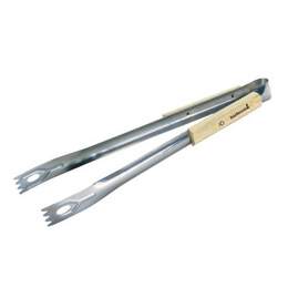 1281282 - Zange aus Edelstahl 40cm mit Griff aus Holz