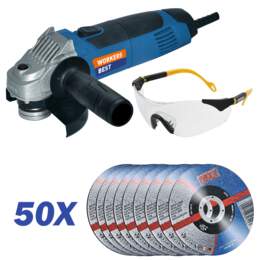 1318440 - Winkelschleifer WB 550 WS N +50x Trennscheiben + Brille
