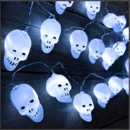 1316844 - Halloween Lichterkette K&uuml;rbis oder Totenkopf