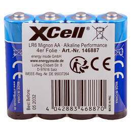 1313083 - Alkaline Batterie AA 4er Folie Mignon Performance LR6