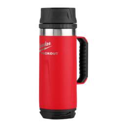 1316431 - Isolierbecher rot mit Griff u. Trinkdeckel PACKOUT 530 ml