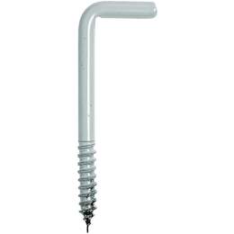 1244112 - Schraubhaken gerade Art.4 wei&szlig; beschichtet