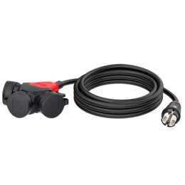 1327799 - Verl&auml;ngerungskabel 3 Stecker 5m H07RN-F 3G1.5