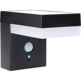 1327813 - Wand-Solar-Au&szlig;enleuchte 600lm 2700K Schwarz, IP44 LiFePo