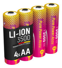1328329 - Li-Ion Akku AA Pure Power (min. 3250 mAh) 4er-Pack