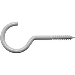 1244156 - Schraubhaken gebogen Art.11 wei&szlig; beschichtet