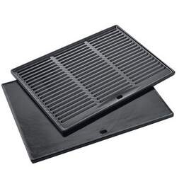 1281293 - Grillplatte Universal schwarz aus emaill. Gusseisen, 43x35cm