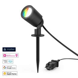 1328695 - WLAN-Gartenstrahler mit Erd- spiess, Matter, IP65, farbig
