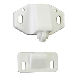 1244354 - M&ouml;belschn&auml;pper Kunstst.wei&szlig; 53x37mm,m.Rolle&,2Stk.