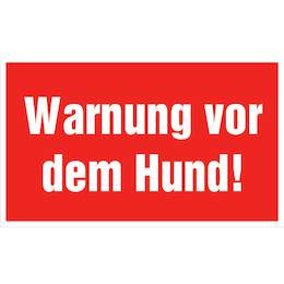 1177495 - Hinweisschild 250x150mm Warnung vor Hund,1Stk.