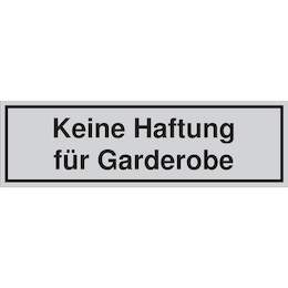 1177293 - T&uuml;rschild selbstkl.150x45mm silbermatt,Haftung,1Stk.