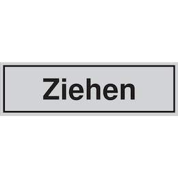 1177296 - T&uuml;rschild selbstkl.150x45mm silbermatt,Ziehen,1Stk.
