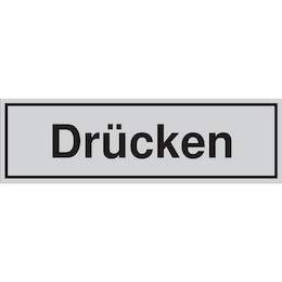 1177297 - T&uuml;rschild selbstkl.150x45mm silbermatt,Dr&uuml;cken,1Stk.