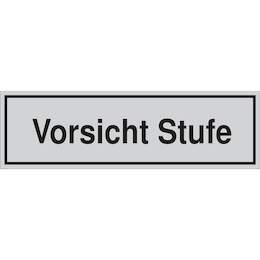 1177318 - T&uuml;rschild selbstkl.150x45mm silbermatt,Vors.Stufe,1Stk.