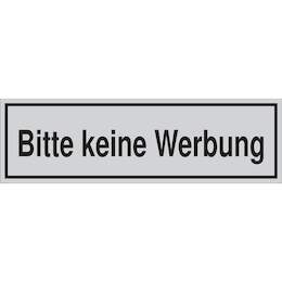 1177322 - T&uuml;rschild selbstkl.150x45mm silbermatt,k.Werbung,1Stk.