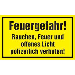 1177409 - Hinweisschild 250x150mm Feuergefahr,1Stk.