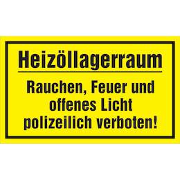 1177417 - Hinweisschild 250x150mm Heiz&ouml;llagerraum,1Stk.