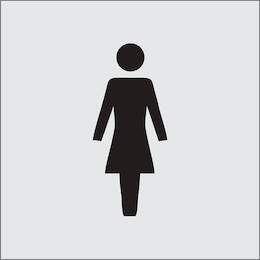 1201841 - T&uuml;rschild selbstkl.75x75mm Edelst.Optik,Damen,1Stk.