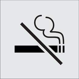 1201845 - T&uuml;rschild selbstkl.75x75mm Edelst.Optik,Rauchen ver.1Stk.