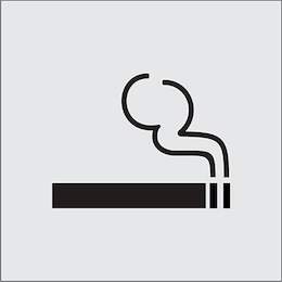 1201846 - T&uuml;rschild selbstkl.75x75mm Edelst.Optik,Rauchen ges.1Stk.